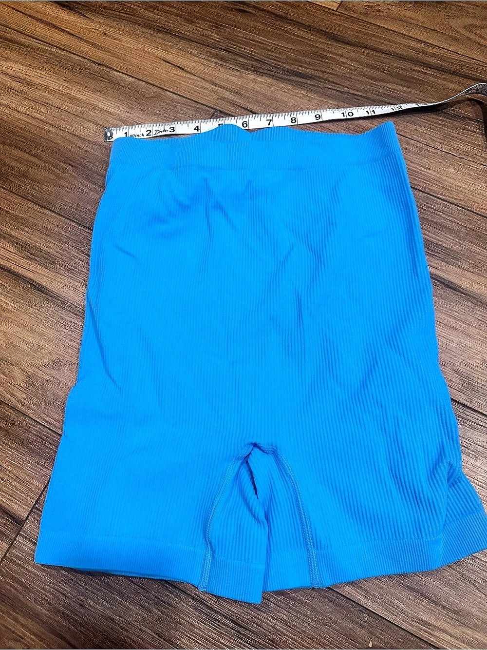 Blue maternity bike short